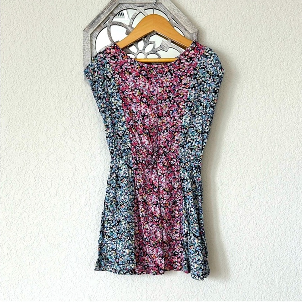 GAP • Mixed Media Two Tone Patchwork Floral Cottagecore Coquette Stretch Dress